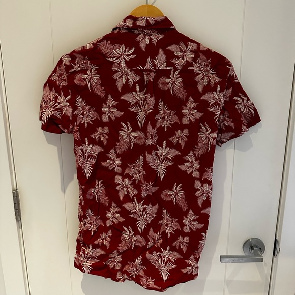 Men's XS red Hawaiian button up frank and oak - Picture 2 of 3